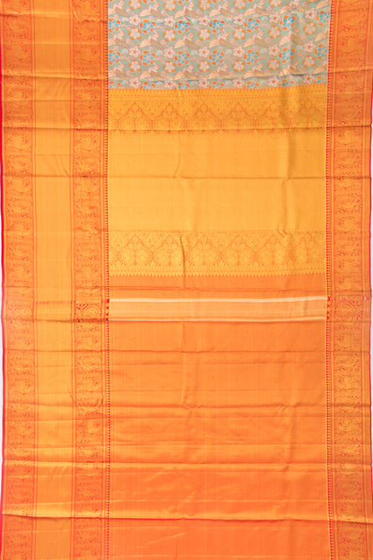Taranga Kanchi Silk Tissue Brocade Blue Saree