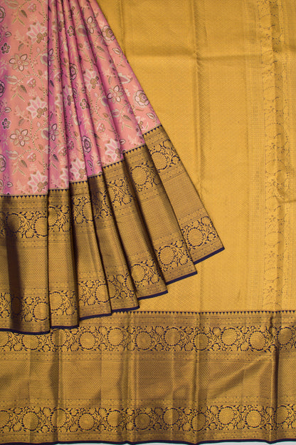 Taranga Kanchi Silk Tissue Jaal Pink Saree