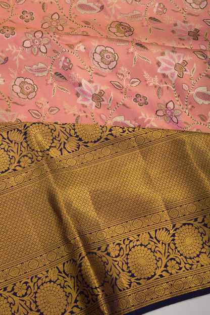 Taranga Kanchi Silk Tissue Jaal Pink Saree