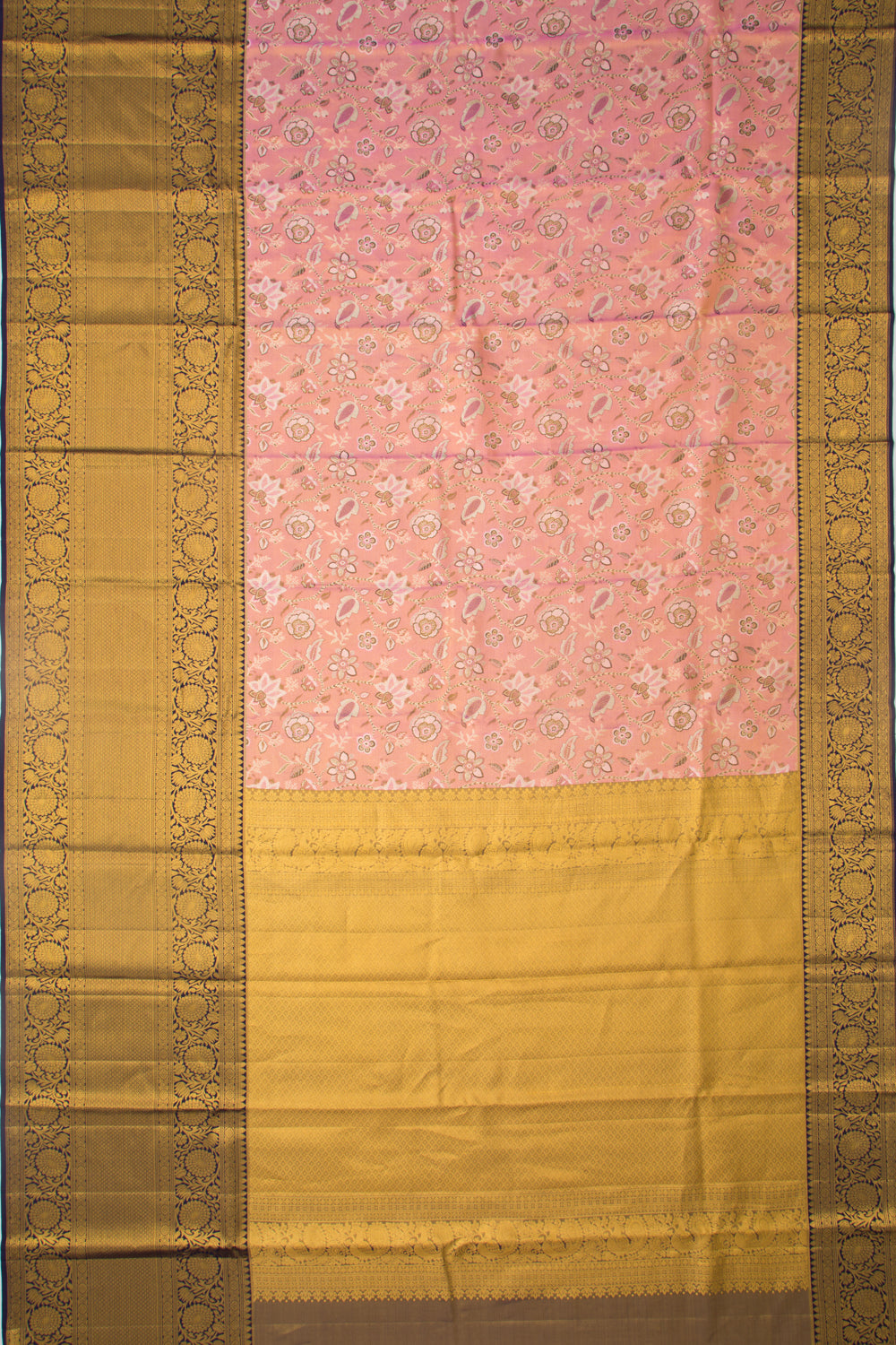 Taranga Kanchi Silk Tissue Jaal Pink Saree
