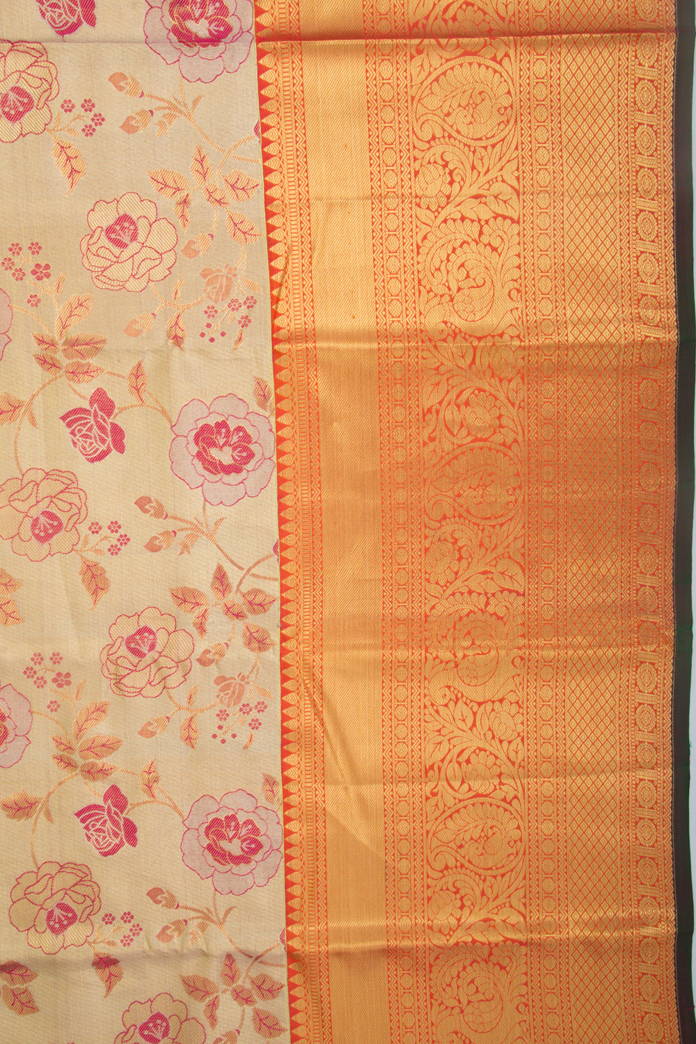 Taranga Kanchi Silk Jaal Tissue Gold Saree