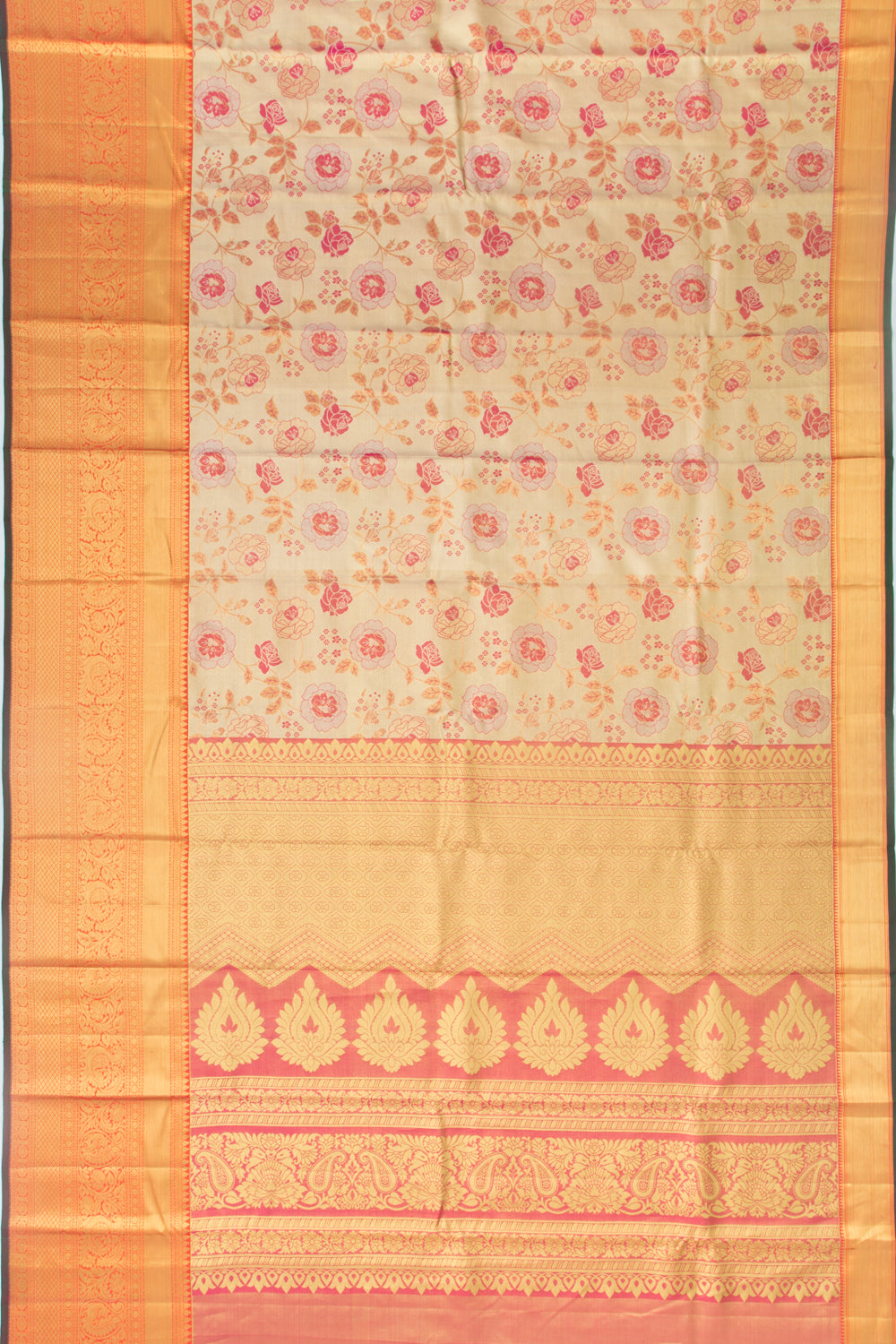 Taranga Kanchi Silk Jaal Tissue Gold Saree