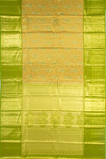 Taranga Kanchi Silk Tissue Brocade Green Saree