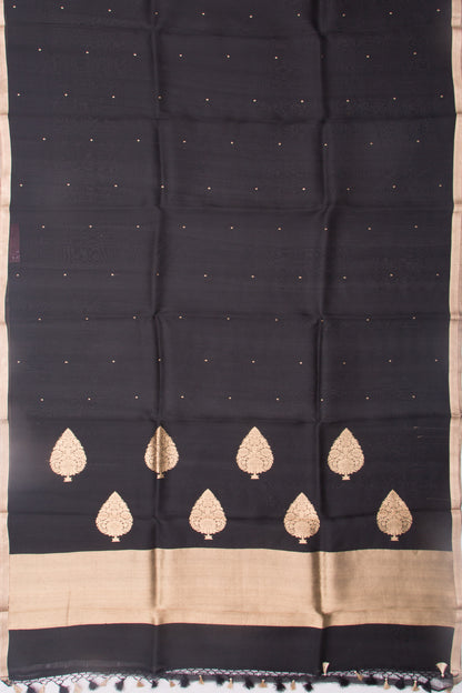 Organza Butta Black Saree