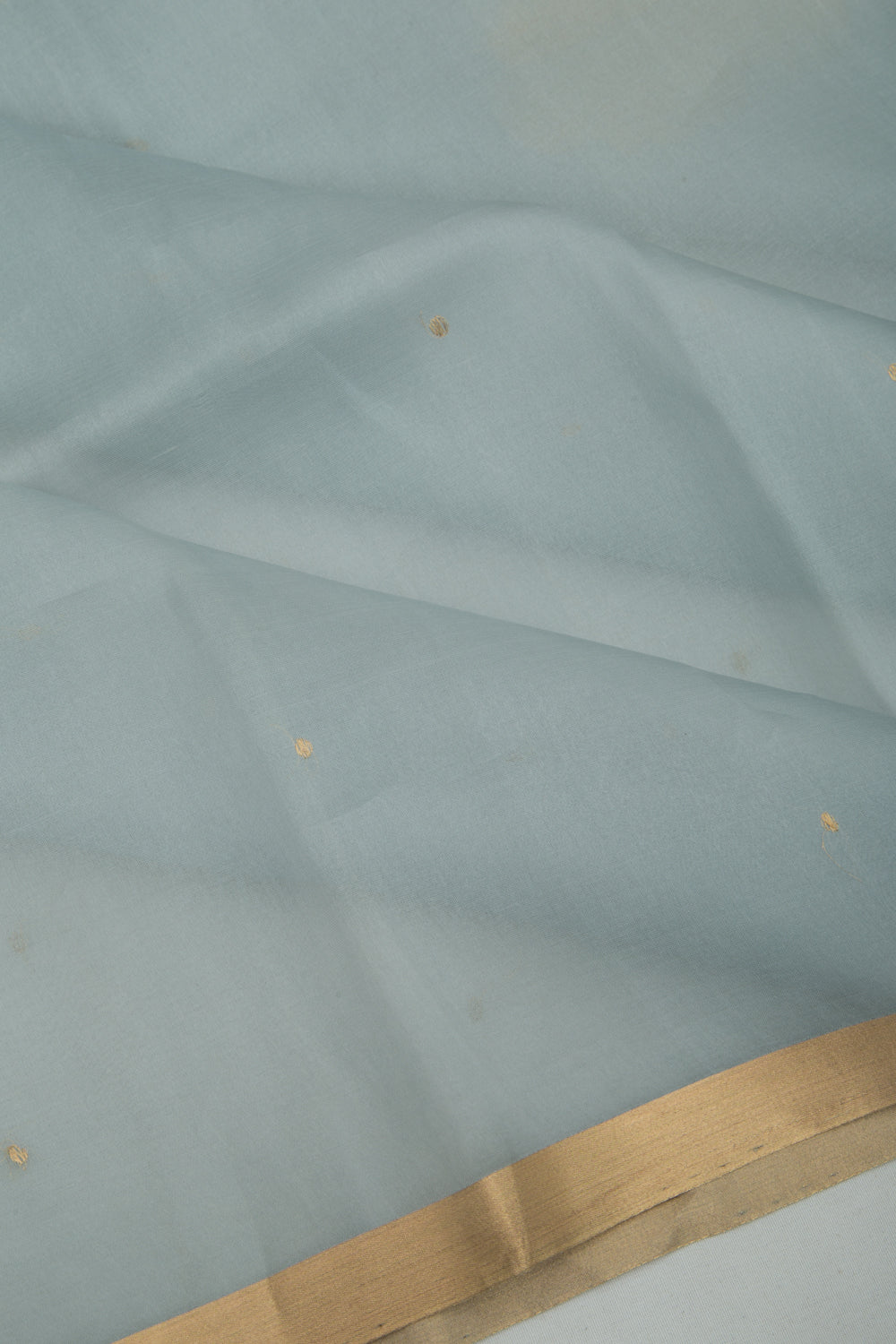 Banarasi Kora Organza Butta Elephant Grey Saree