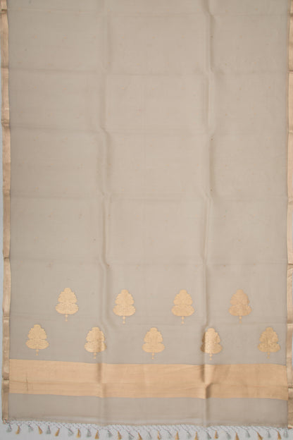 Banarasi Kora Organza Butta Cream Saree