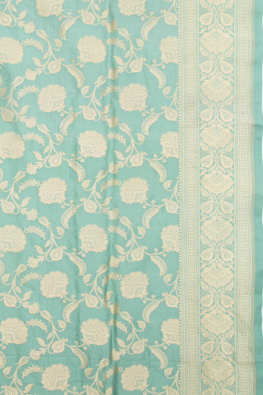 Banarasi Silk Phekwa Jaal Pastel Green Saree