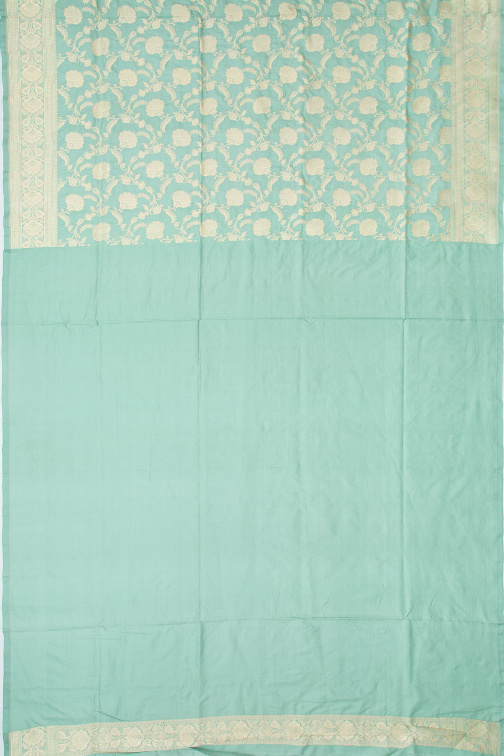 Banarasi Silk Phekwa Jaal Pastel Green Saree