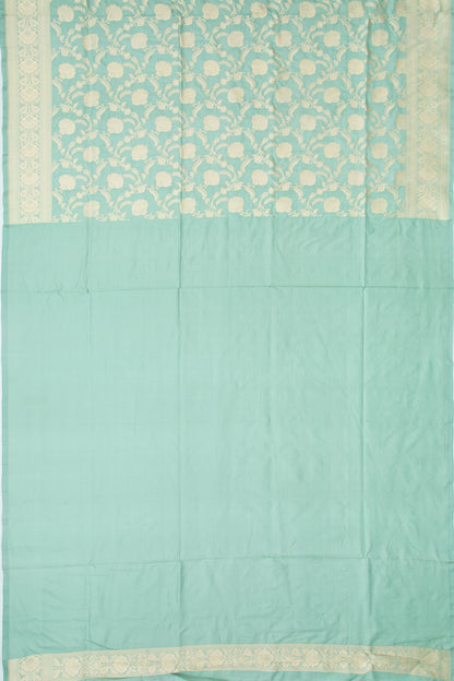 Banarasi Silk Phekwa Jaal Pastel Green Saree