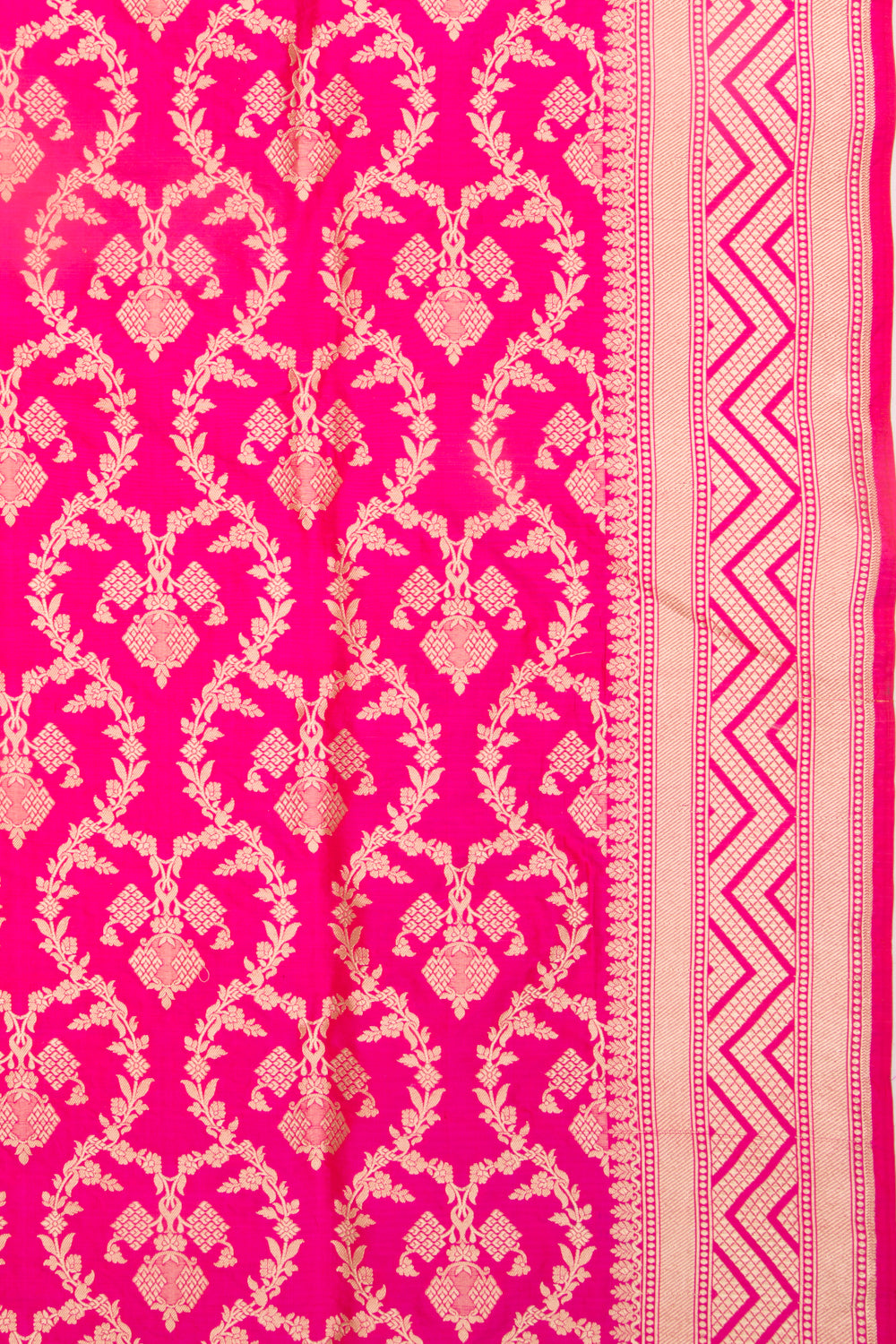Banarasi Silk Phekwa Jaal Pink Saree