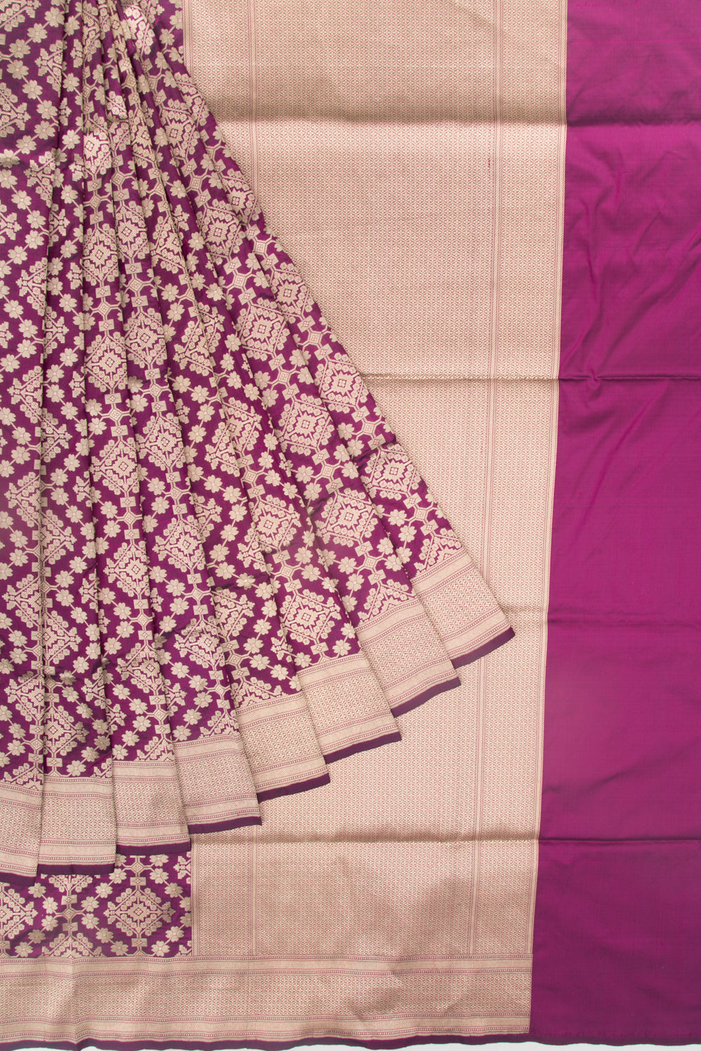 Banarasi Silk Phekwa Brocade Purple Saree