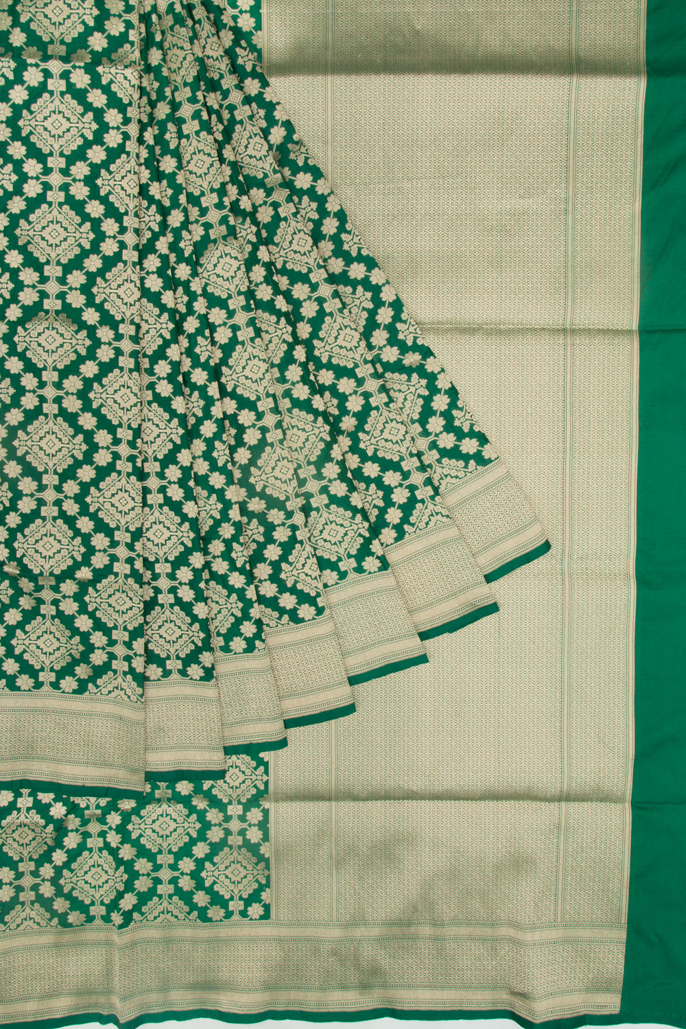 Banarasi Silk Phekwa Brocade Green Saree