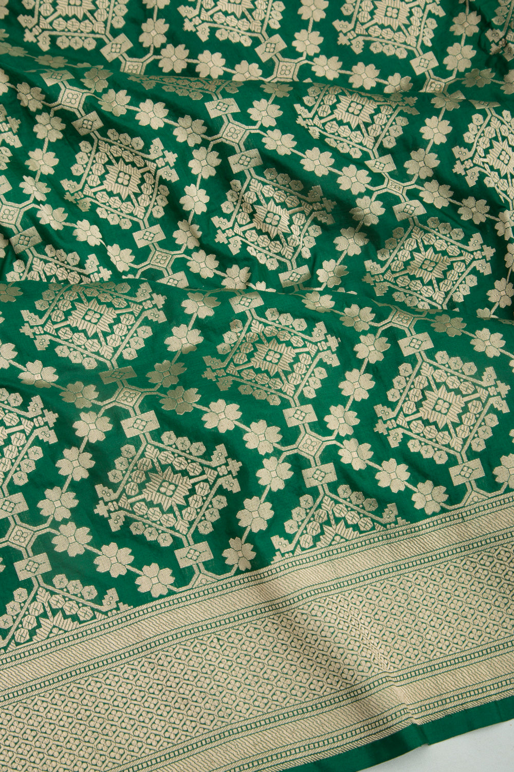 Banarasi Silk Phekwa Brocade Green Saree
