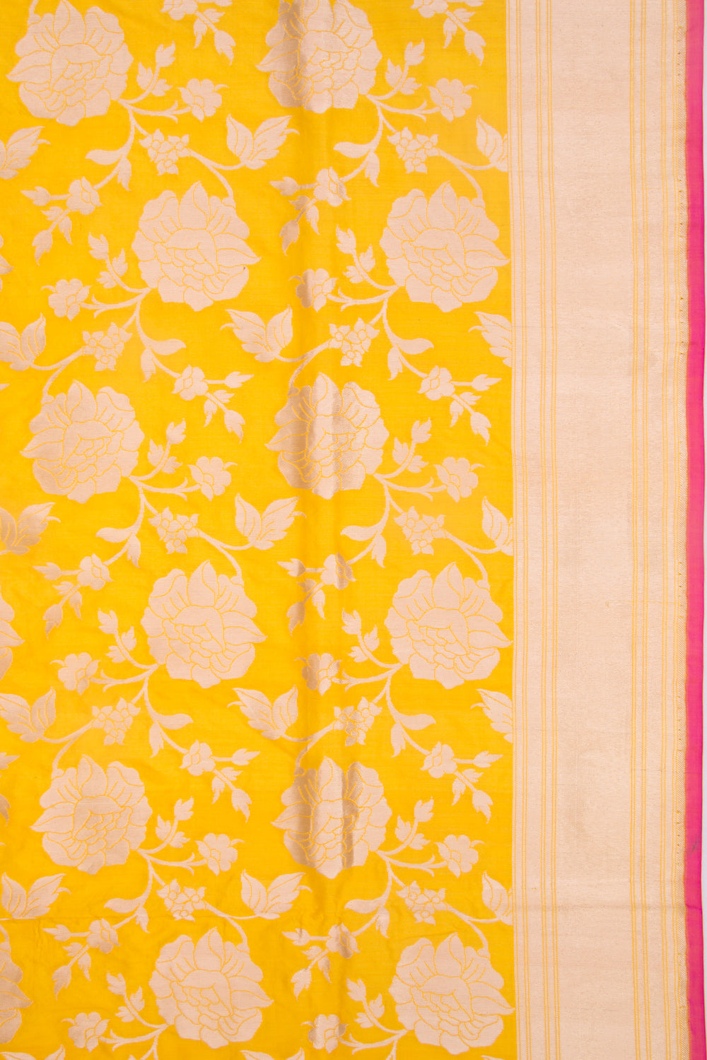 Banarasi Silk Phekwa Jaal Yellow Saree
