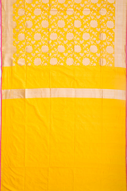 Banarasi Silk Phekwa Jaal Yellow Saree