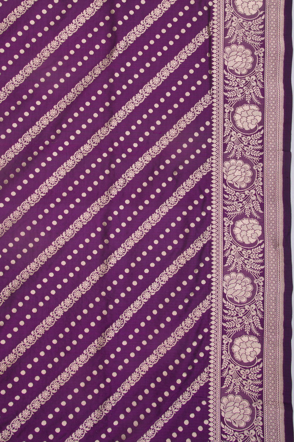 Banarasi Silk Phekwa Brocade Purple Saree