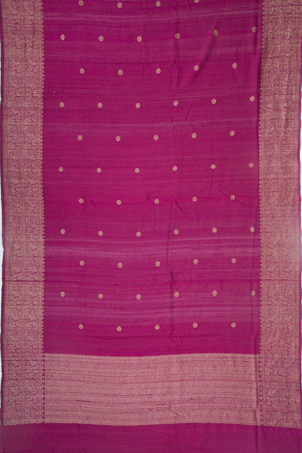 Bhagalpuri Tussar Butta Purple Saree