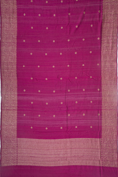Bhagalpuri Tussar Butta Purple Saree