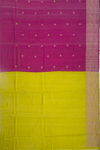 Bhagalpuri Tussar Butta Purple Saree
