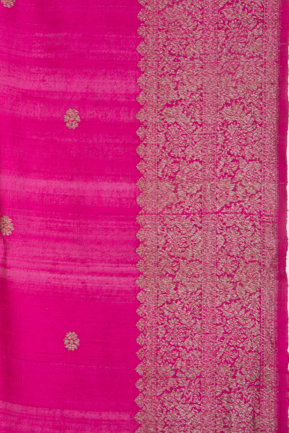 Bhagalpuri Tussar Butta Pink Saree