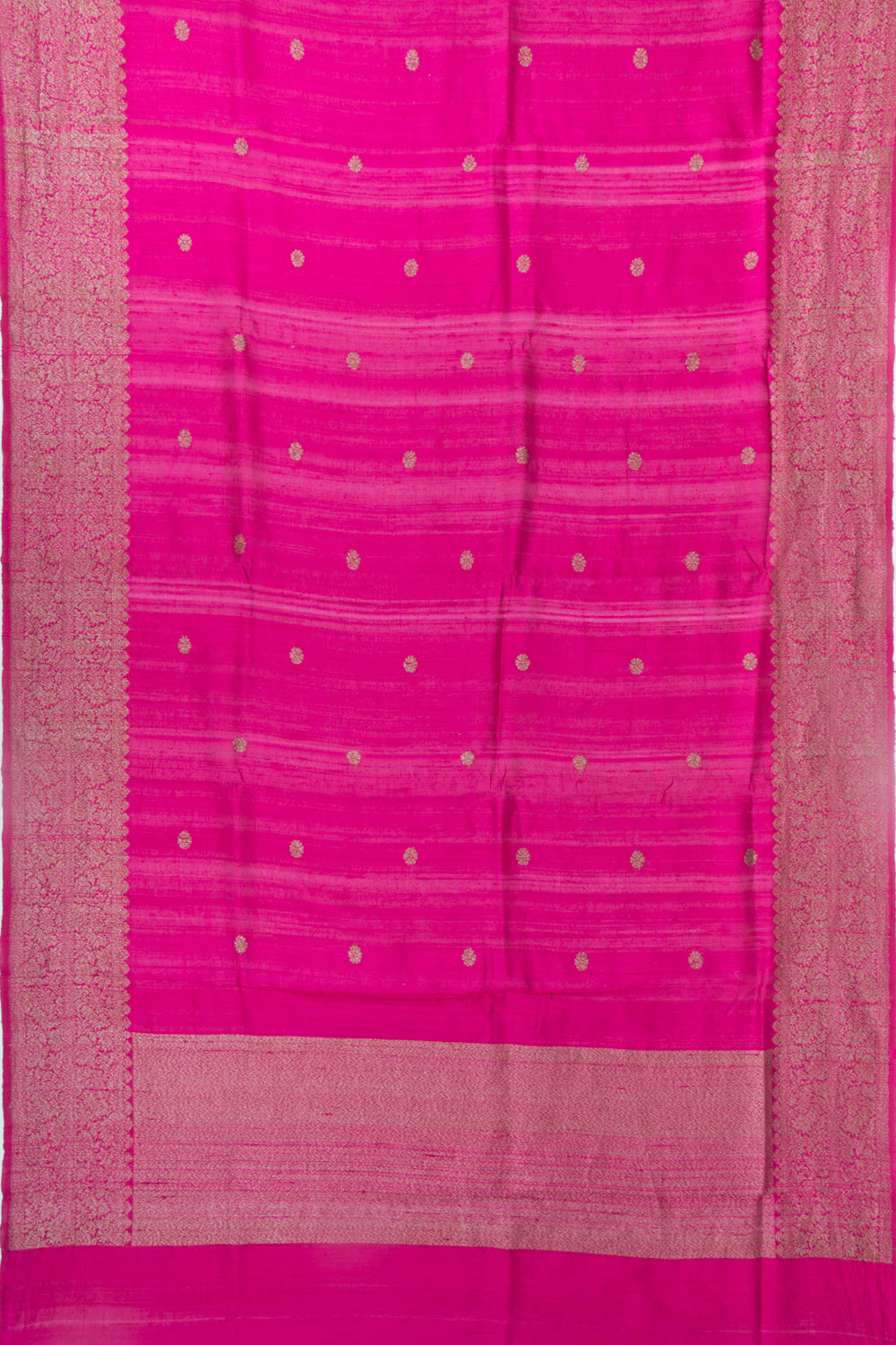 Bhagalpuri Tussar Butta Pink Saree