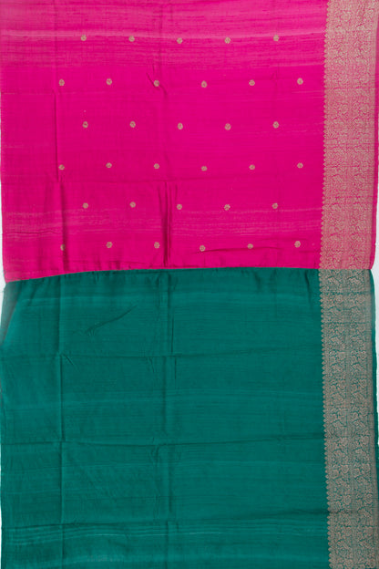 Bhagalpuri Tussar Butta Pink Saree
