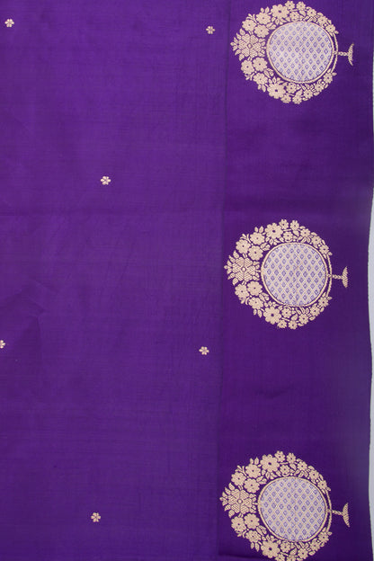Banarasi Katan Silk Butta Purple Saree