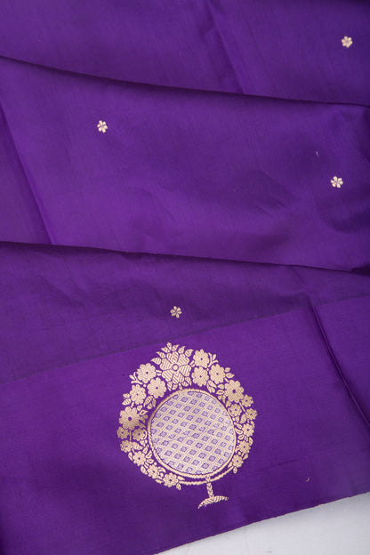 Banarasi Katan Silk Butta Purple Saree