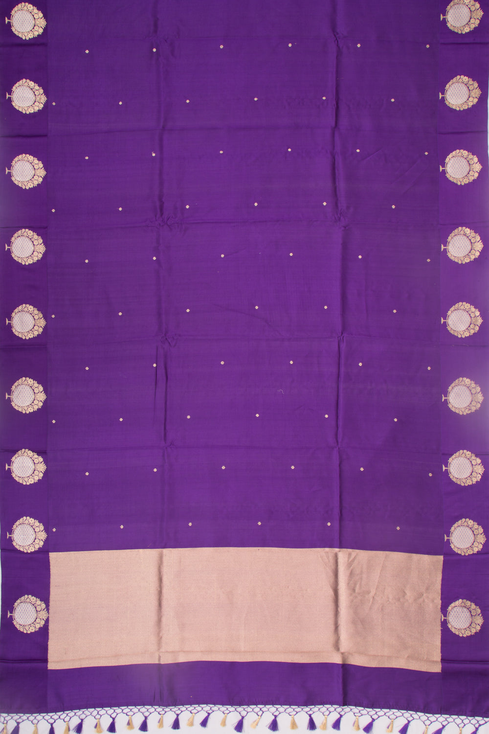 Banarasi Katan Silk Butta Purple Saree