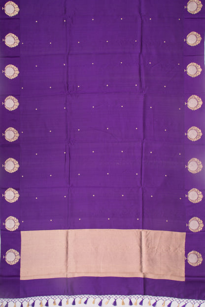 Banarasi Katan Silk Butta Purple Saree