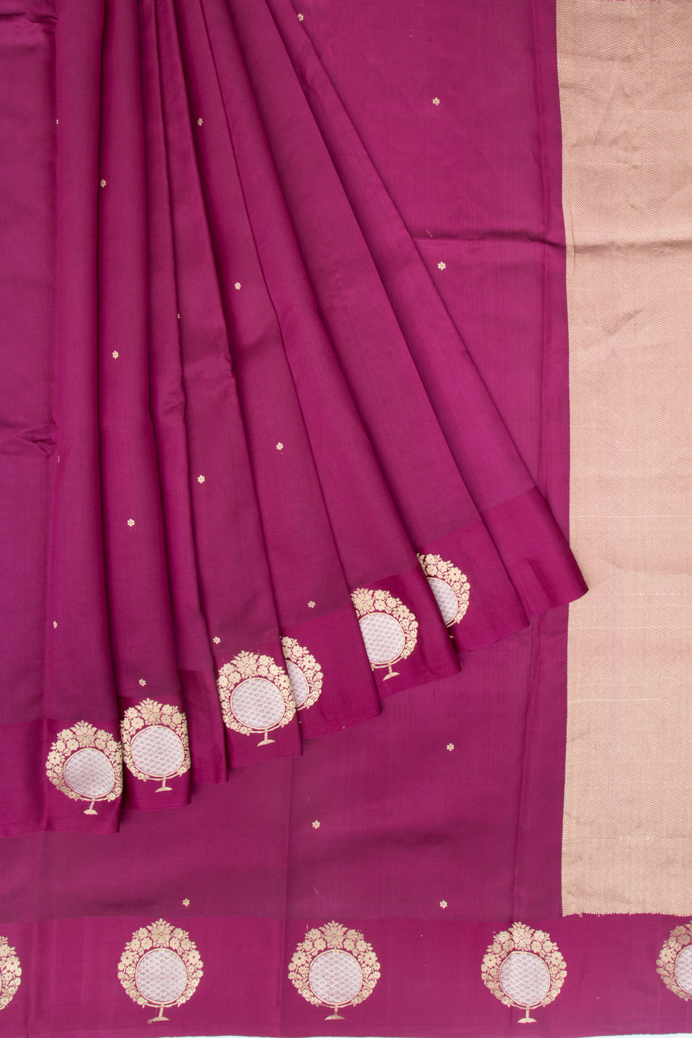 Banarasi Katan Silk Butta Purple Saree