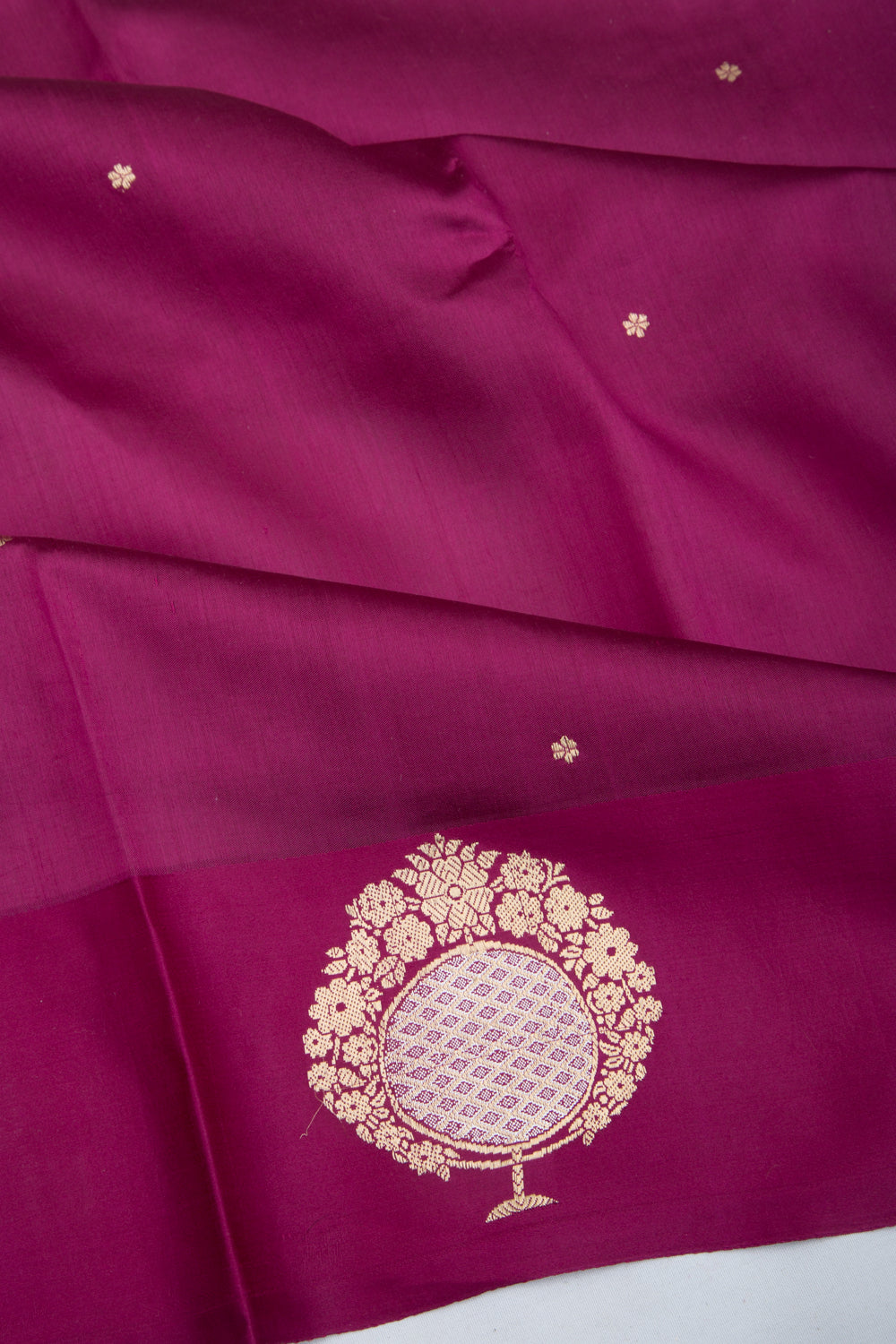 Banarasi Katan Silk Butta Purple Saree
