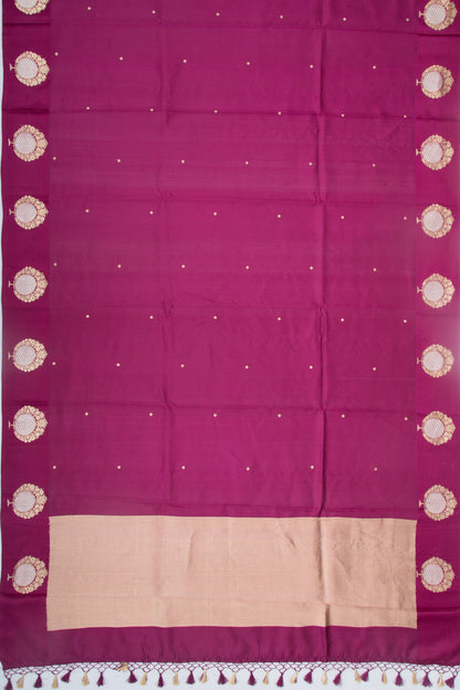 Banarasi Katan Silk Butta Purple Saree