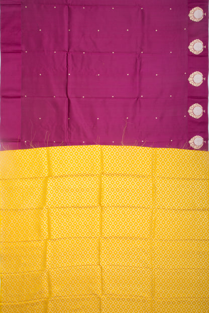 Banarasi Katan Silk Butta Purple Saree