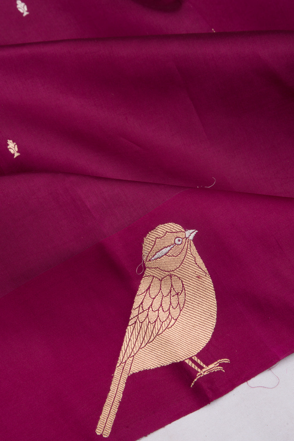 Banarasi Katan Silk Butta Burgundy Saree