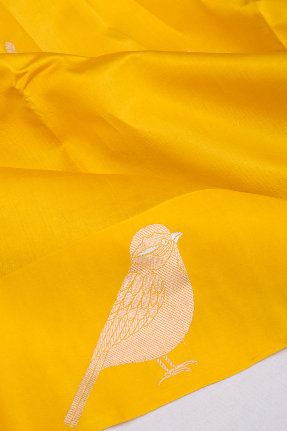 Banarasi Katan Silk Butta Yellow Saree