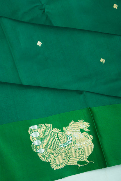 Banarasi Katan Silk Butta Green Saree