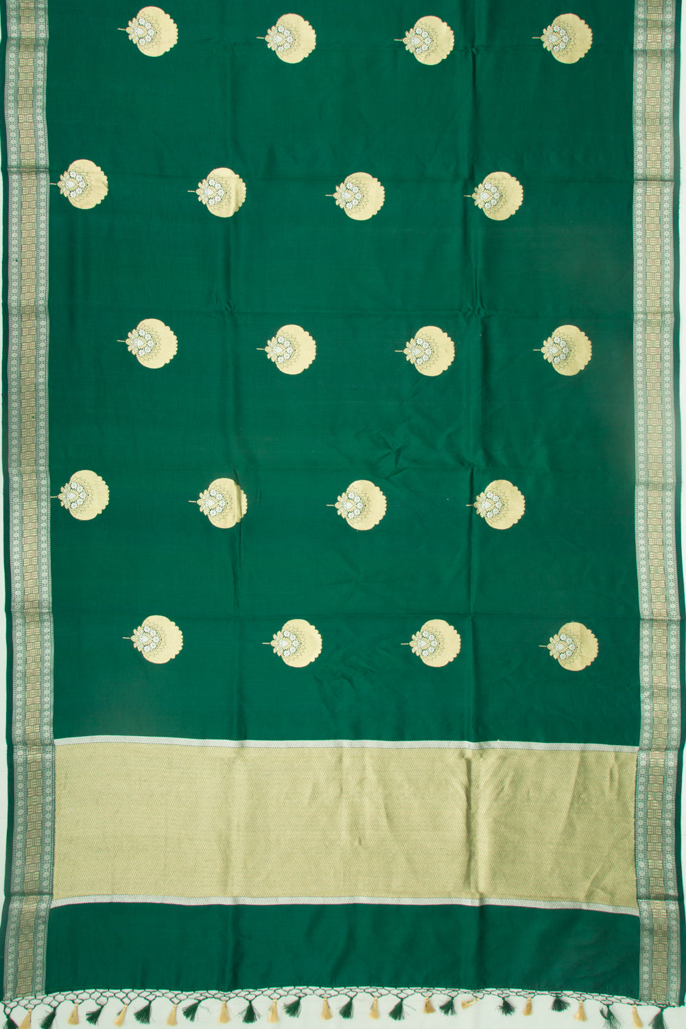 Banarasi Katan Silk Butta Green Saree