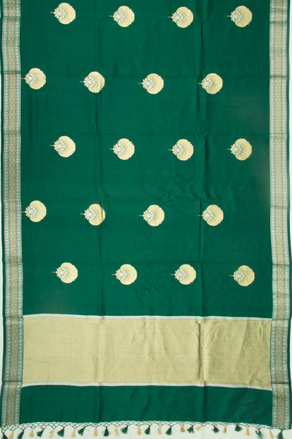 Banarasi Katan Silk Butta Green Saree
