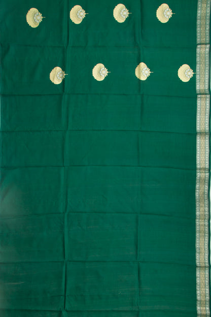 Banarasi Katan Silk Butta Green Saree