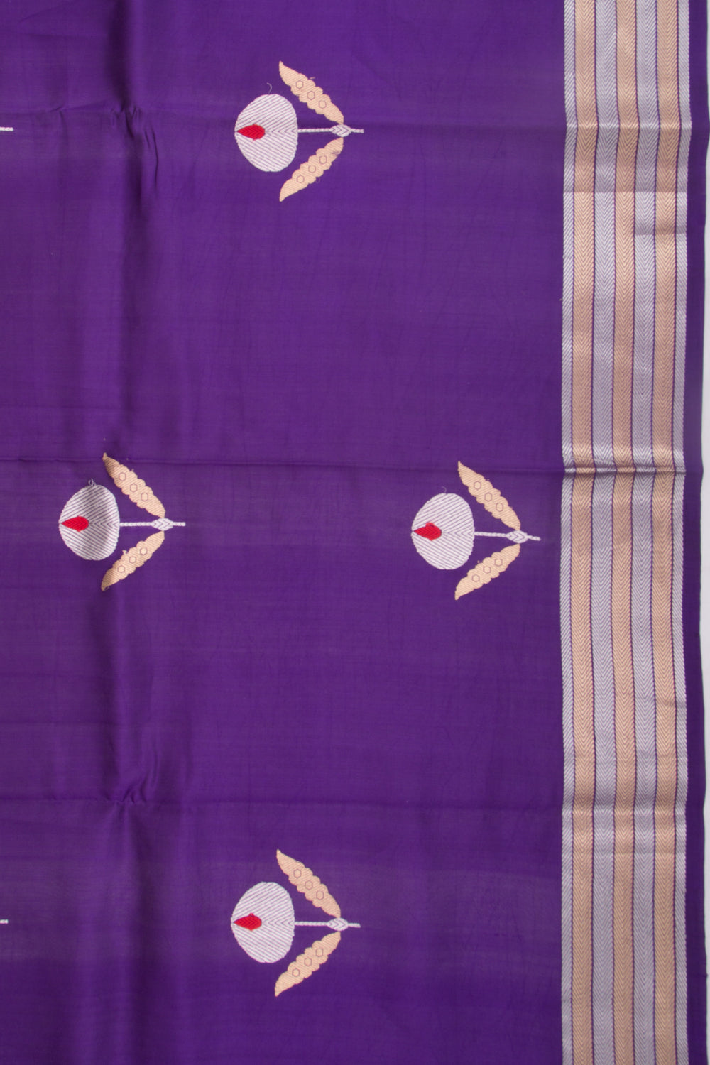 Banarasi Katan Silk Butta Purple Saree