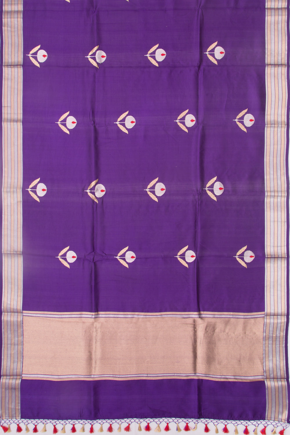 Banarasi Katan Silk Butta Purple Saree