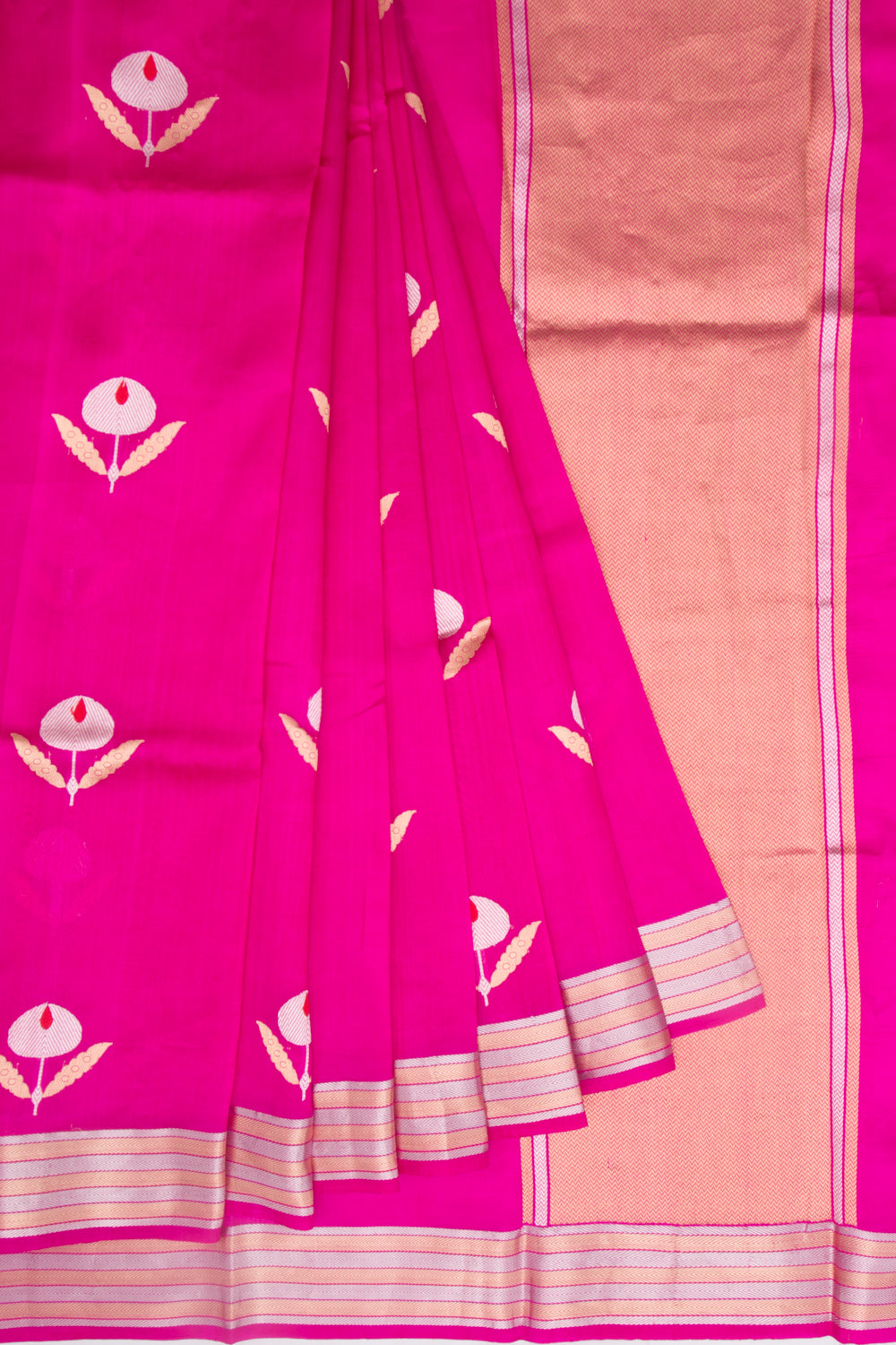 Banarasi Katan Silk Butta Pink Saree