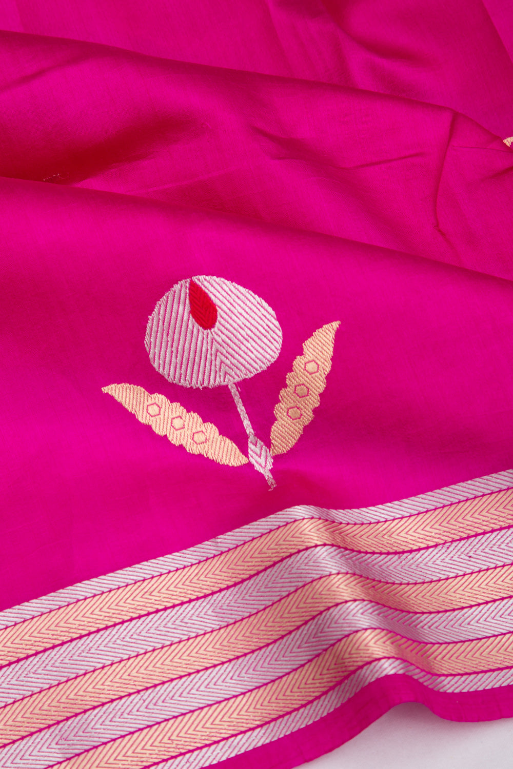 Banarasi Katan Silk Butta Pink Saree