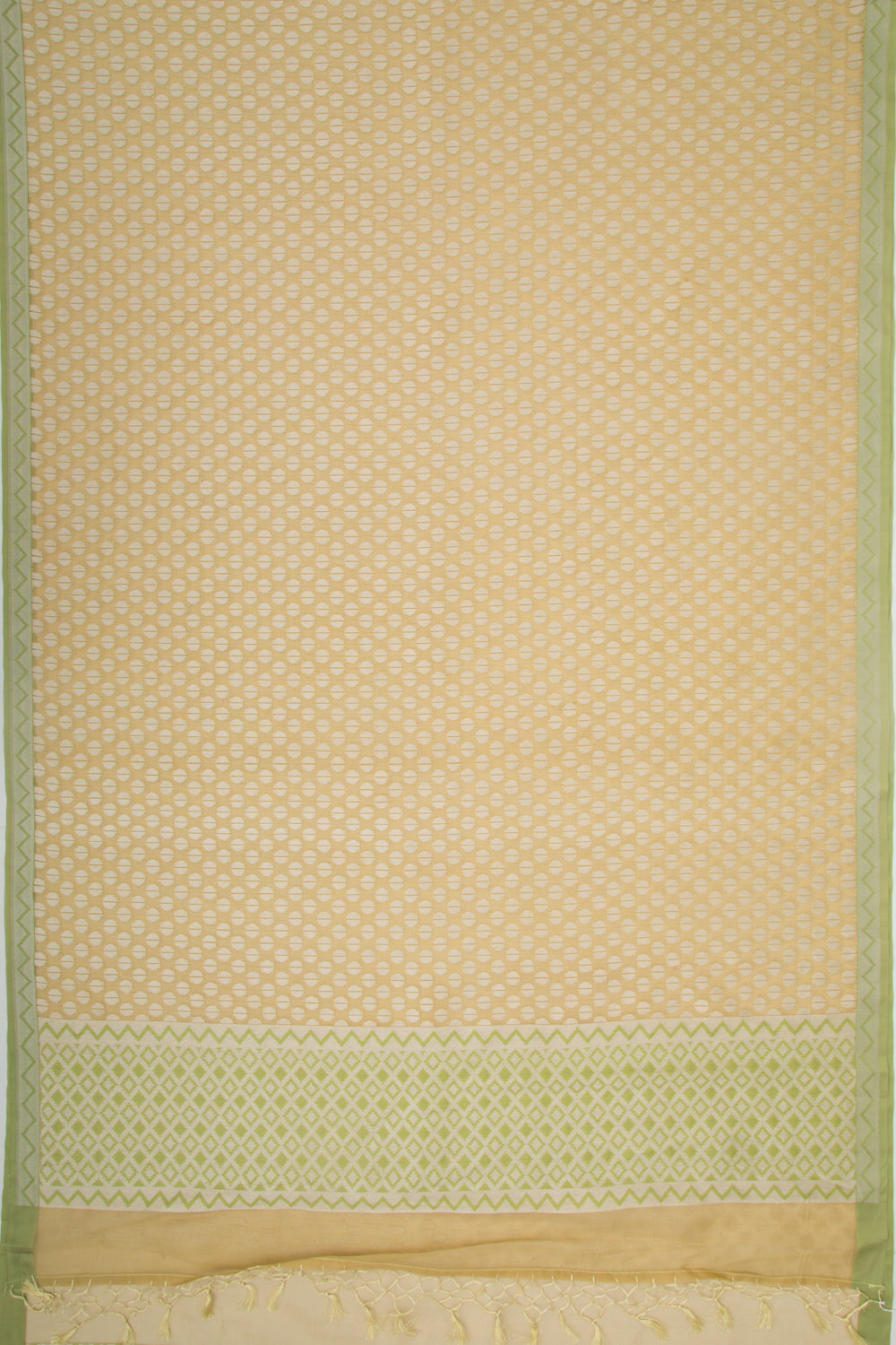 Organza Brocade Yellow Saree