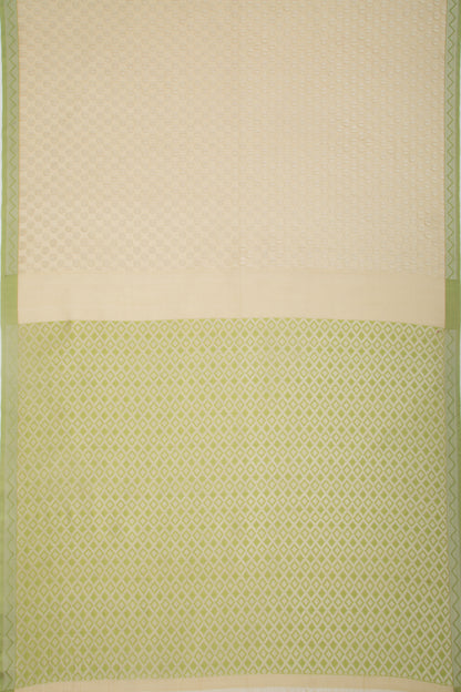 Organza Brocade Yellow Saree