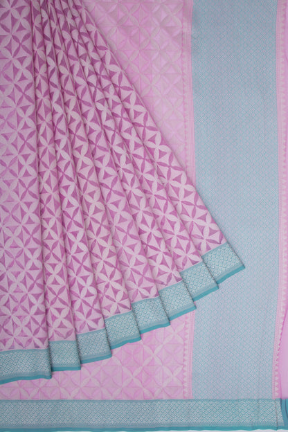 Organza Brocade Pink Saree