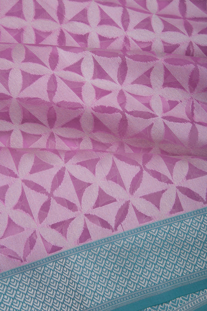 Organza Brocade Pink Saree