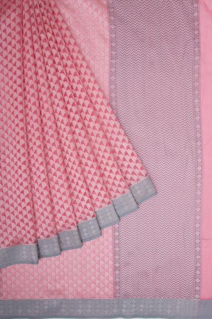 Organza Brocade Pink Saree