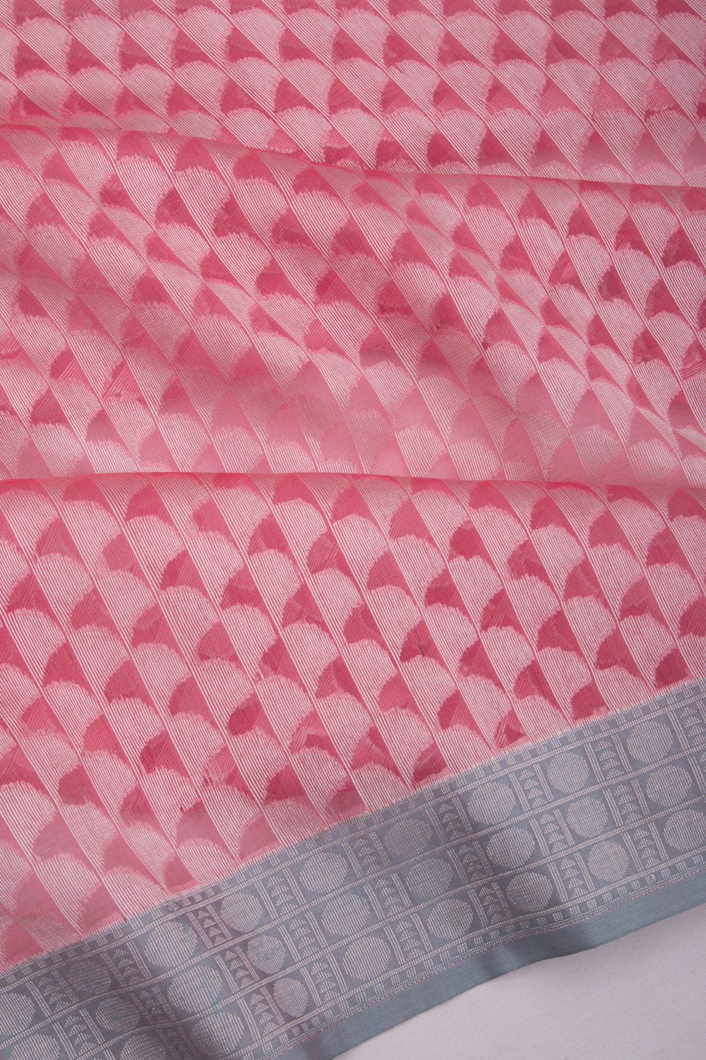 Organza Brocade Pink Saree
